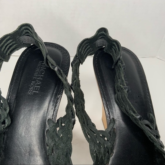 MICHAEL Michael Kors leather wedge sandals. - Picture 5 of 11